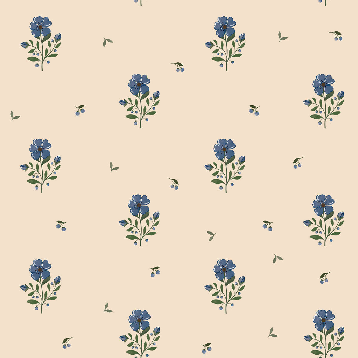 Dreamy Vintage Flowers Wallpaper