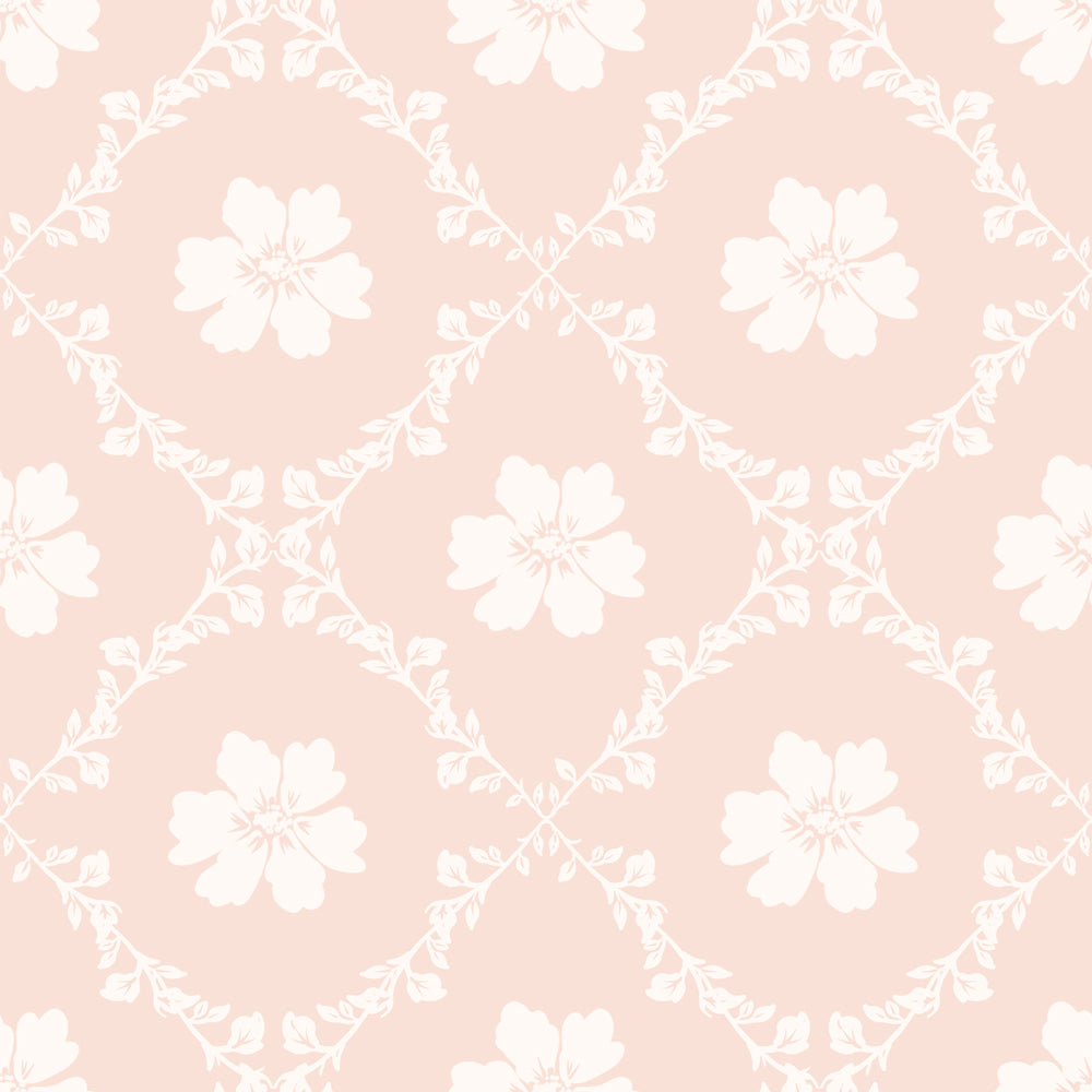 Pink old english pattern Wallpaper