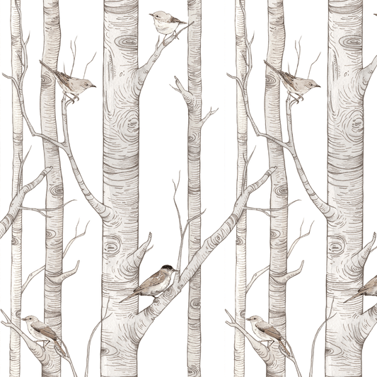 Birch Forest Wallpaper Sample