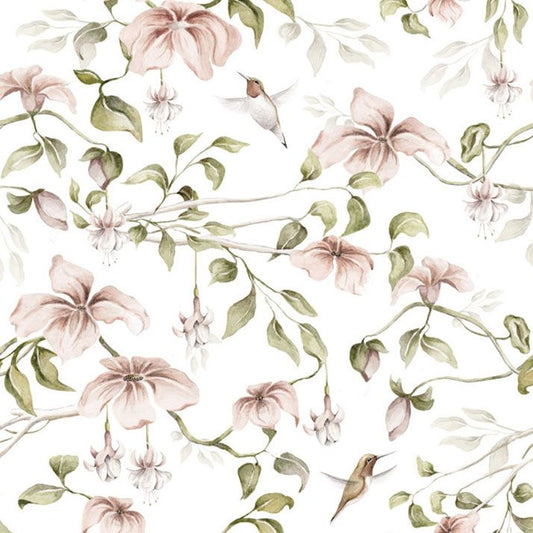 Between The Paradise Trees White Wallpaper Sample