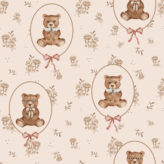 Wallpaper Teddy Bears with flowers
