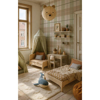 Check maxi beige green Wallpaper