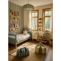 Stripes blue green Upside down Wallpaper