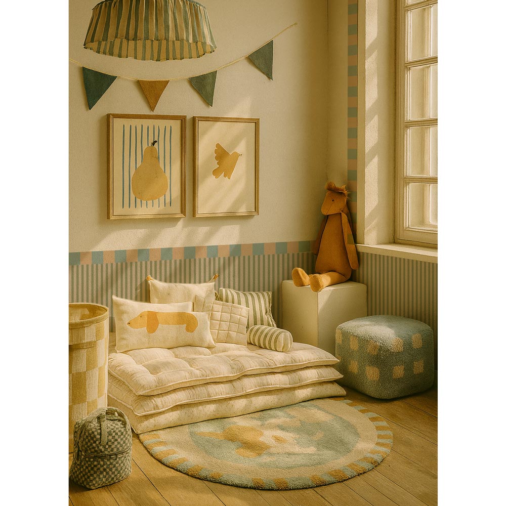 Border Slim Beige Blue