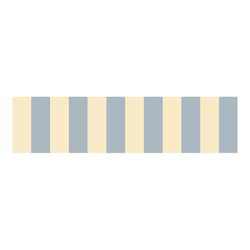 Border Nostalgia Beige Blue Pastel