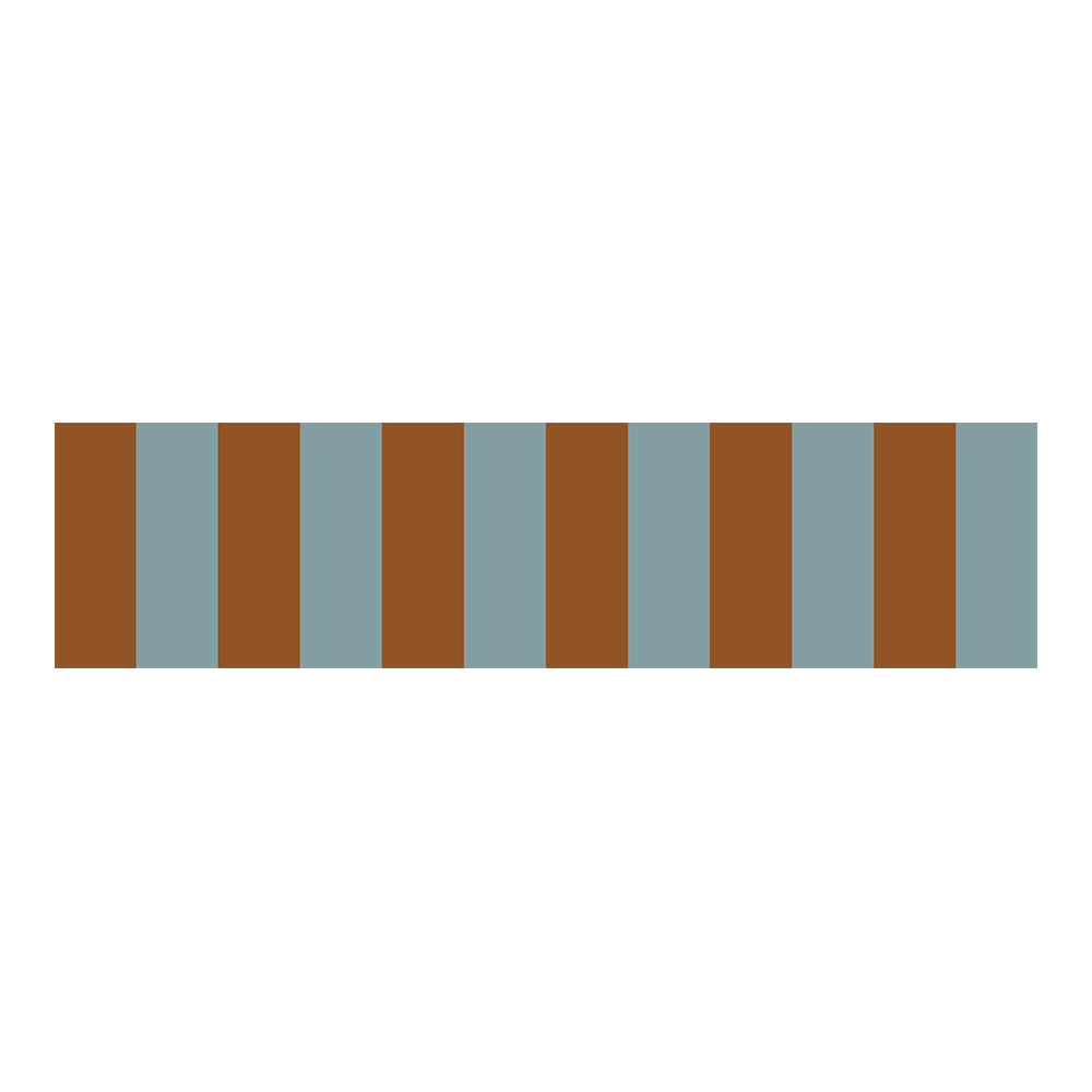 Border Nostalgia Blue Brown