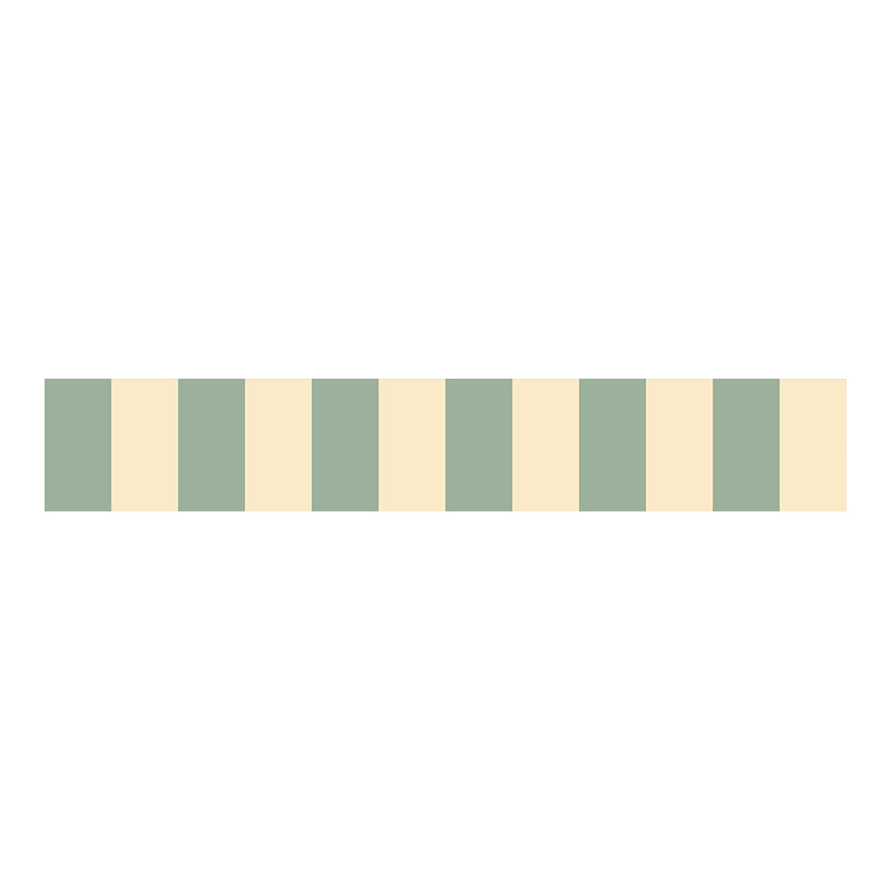 Border Slim Cream Green