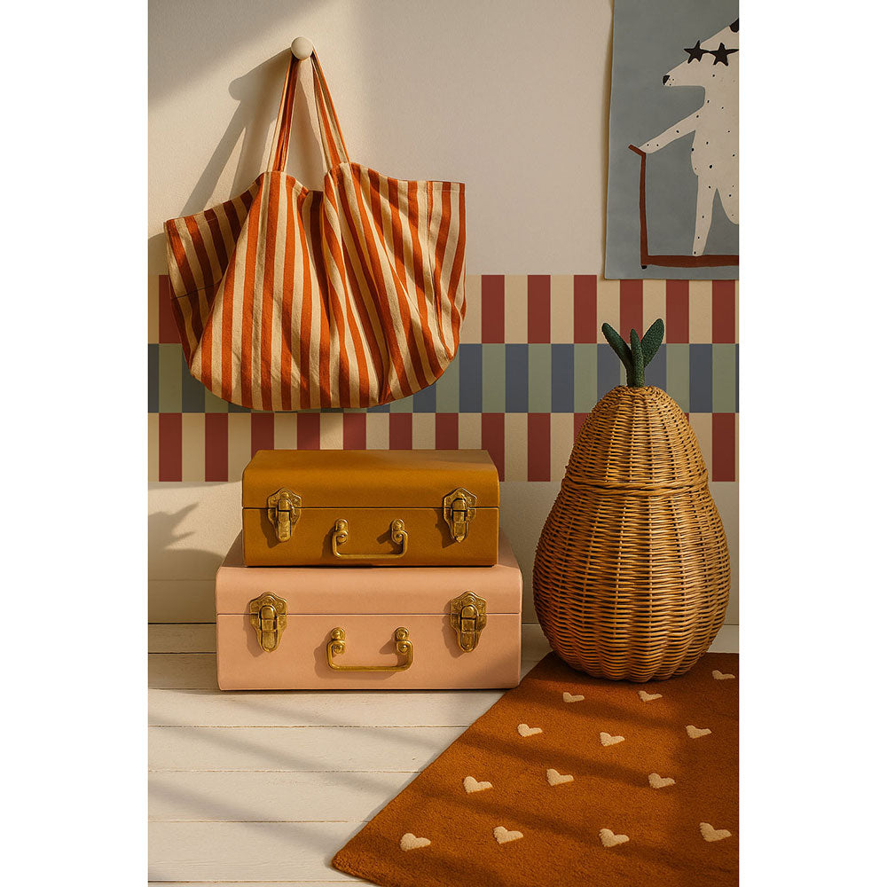 Border Nostalgia Beige Red