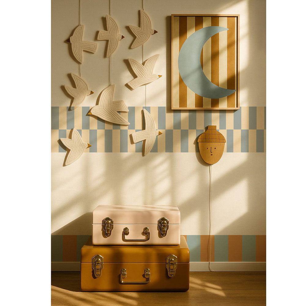 Border Nostalgia Beige Blue