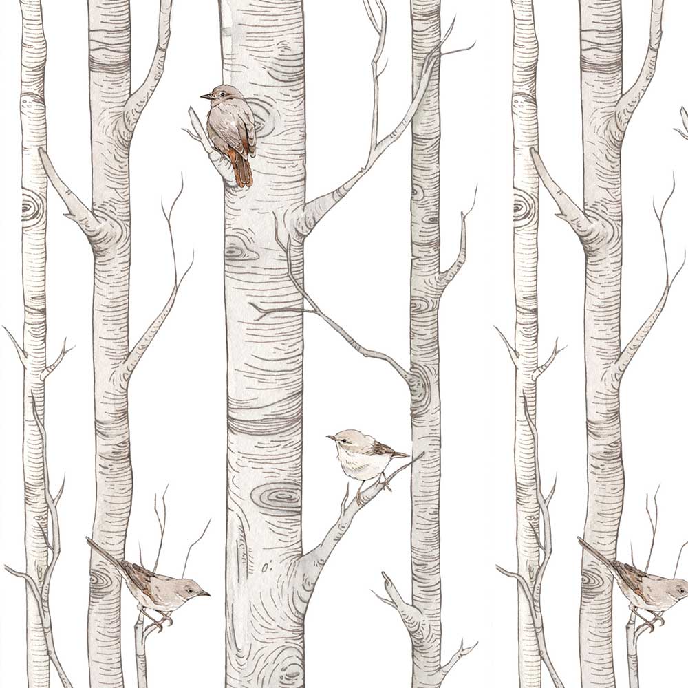 Birch Forest Wallpaper Sample