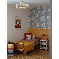 Tuscan Daisies Blue Wallpaper