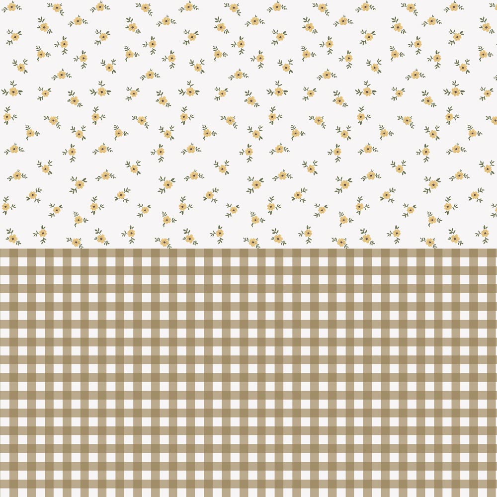 Rustic Garden White Wallpaper Sample