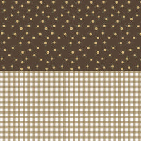 Rustic Garden Brown Wallpaper Sample