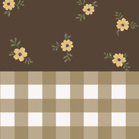 Rustic Garden Brown Wallpaper Sample