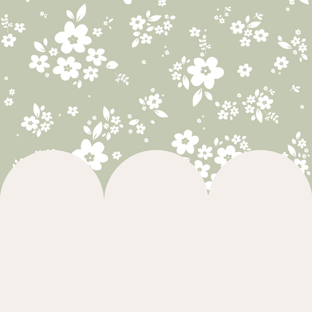 Lace Meadow Brown and Green Wallpaper Sample