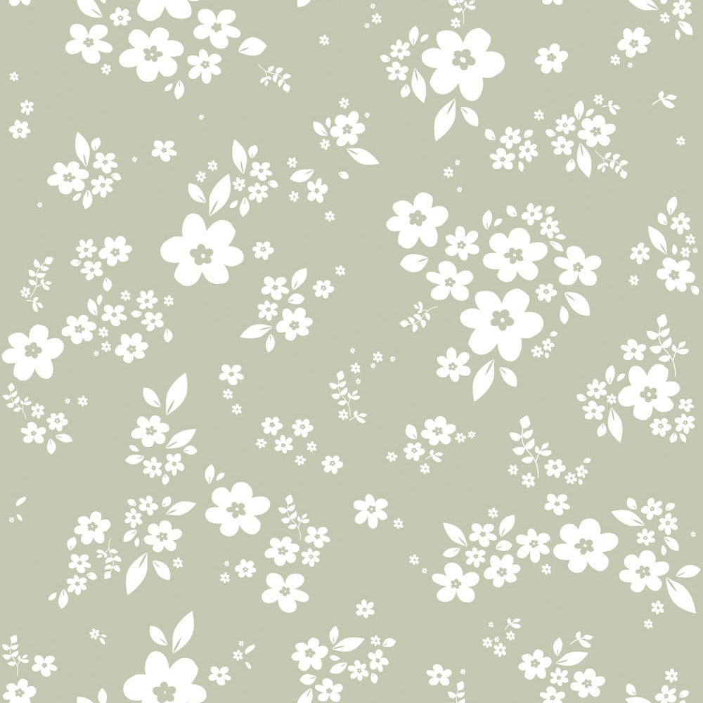 Lace Meadow Green Wallpaper