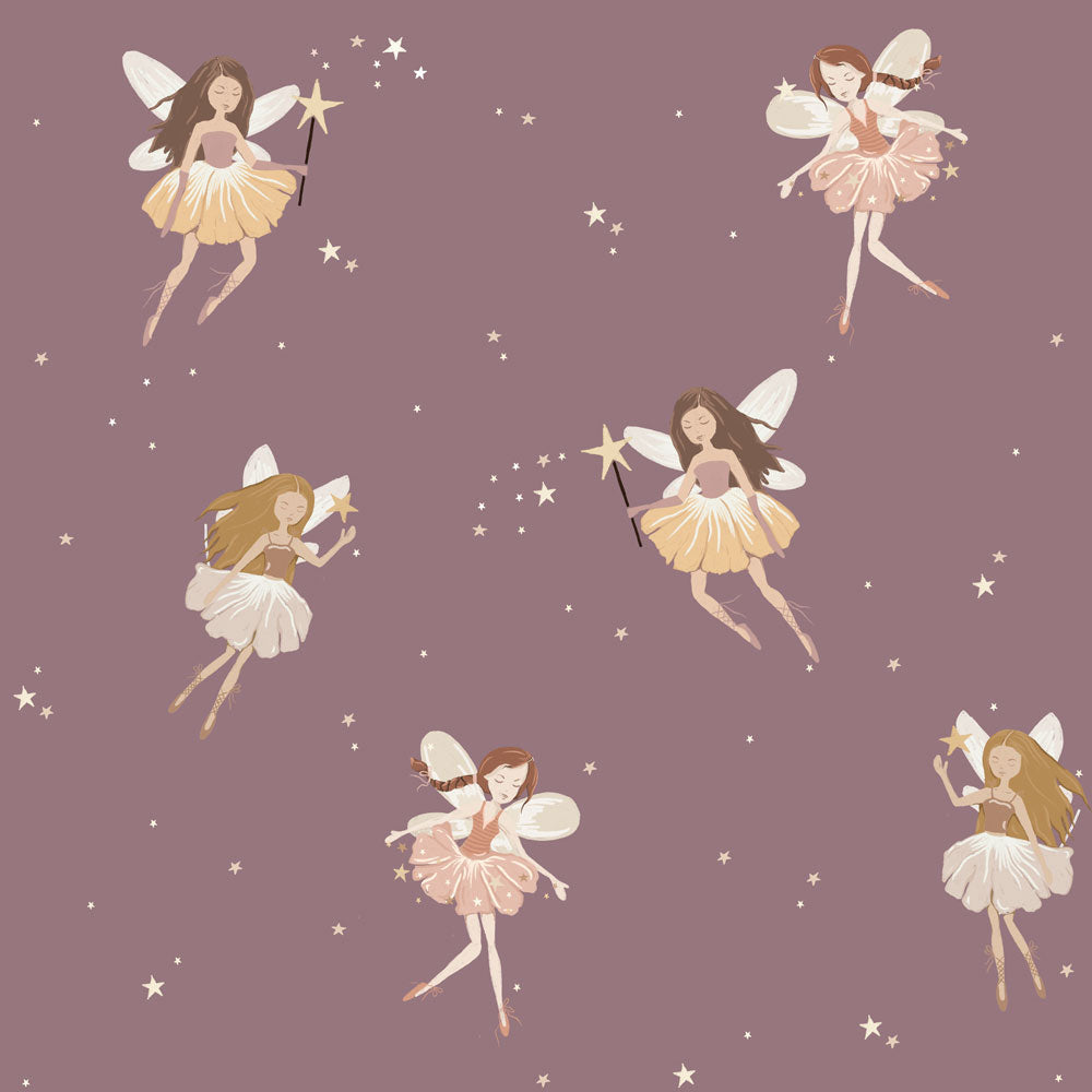 Fairies Plum Wallpaper Sample