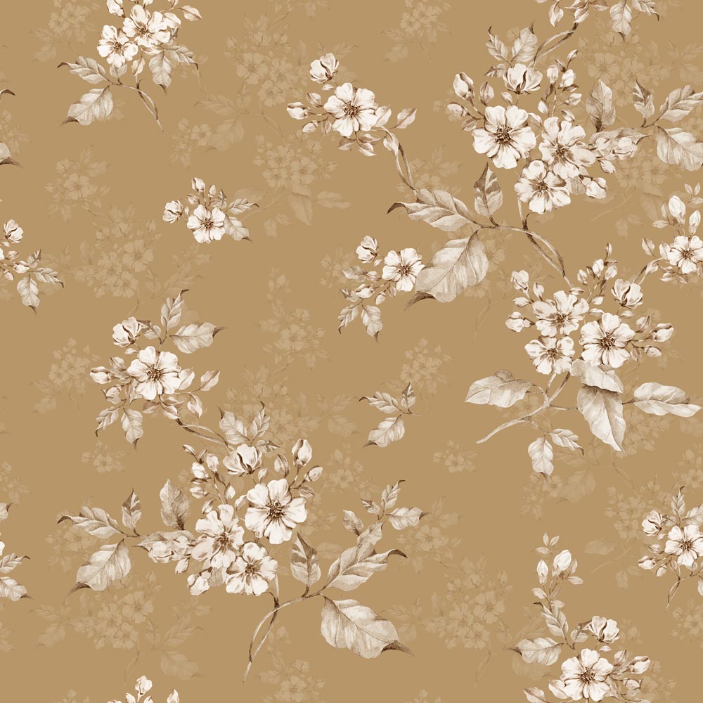 Vintage English Flowers Wallpaper