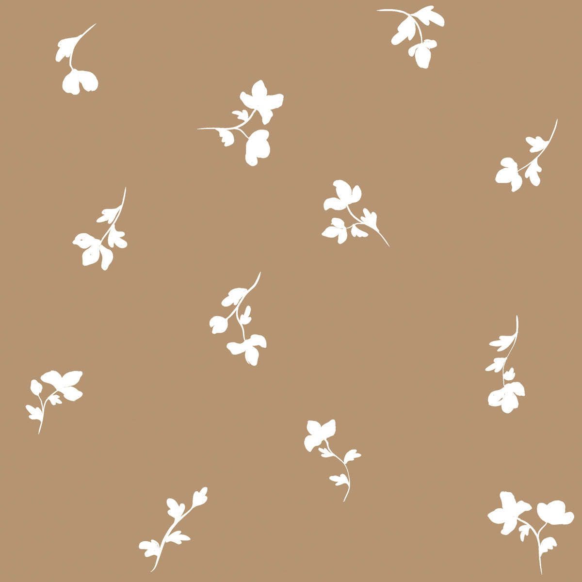 Paris Flowers Brown Wallpaper