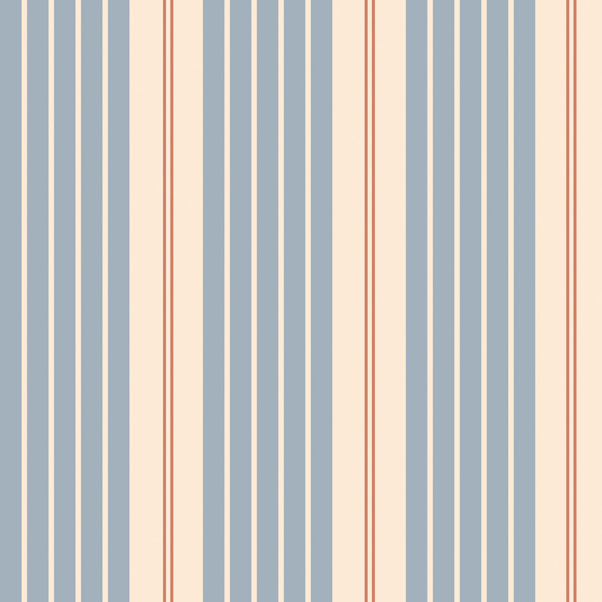 Stripes Classic Vintage Blue Wallpaper