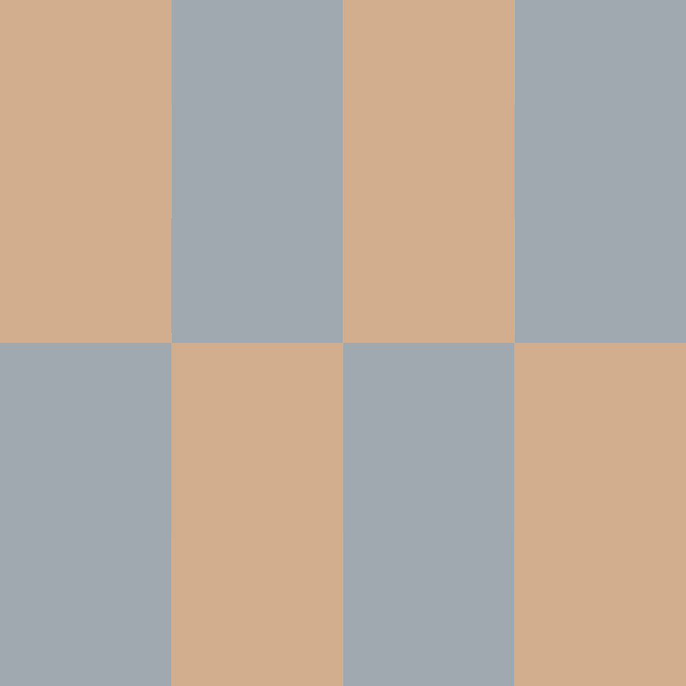 Stripes blue beige Upside down Wallpaper