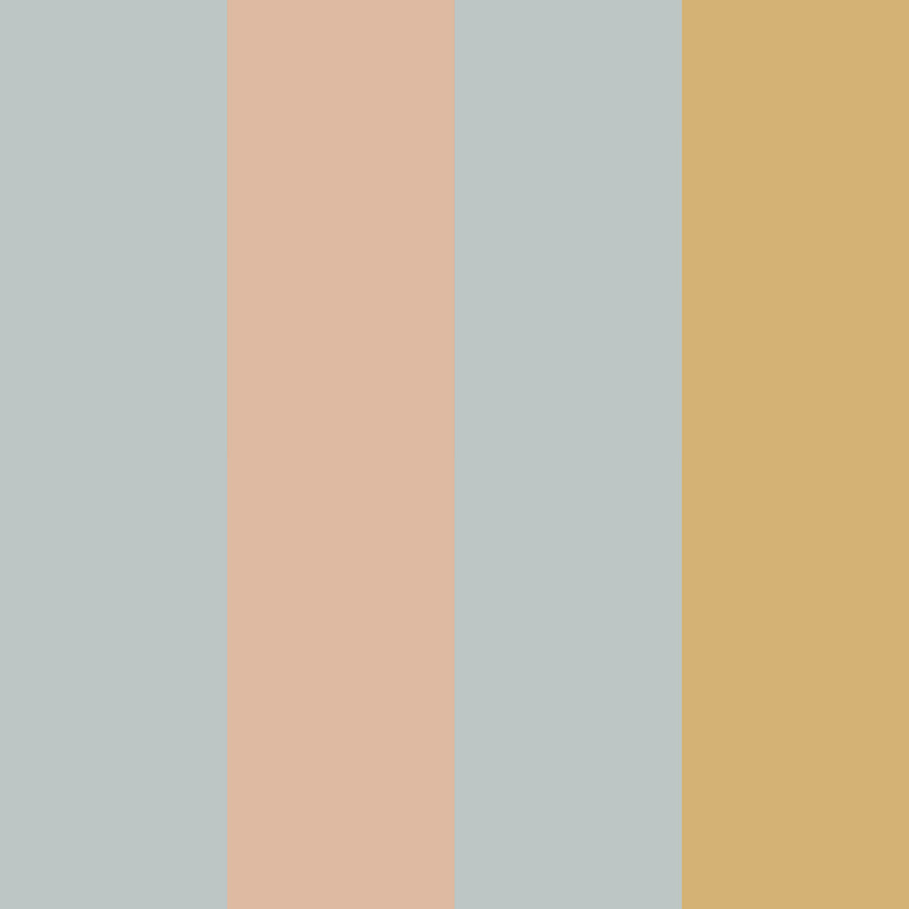 Stripes blue salmon yellow Wallpaper