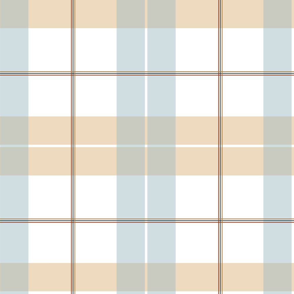 Check maxi beige blue red Wallpaper