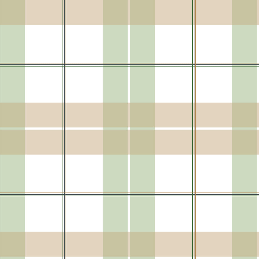 Check maxi beige green Wallpaper