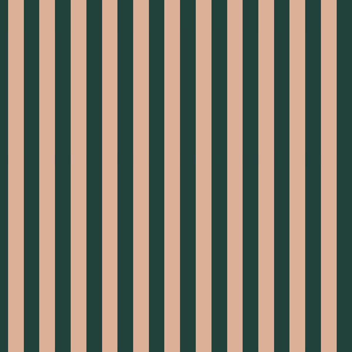 Wide stripes royal green and pink Wallpaper