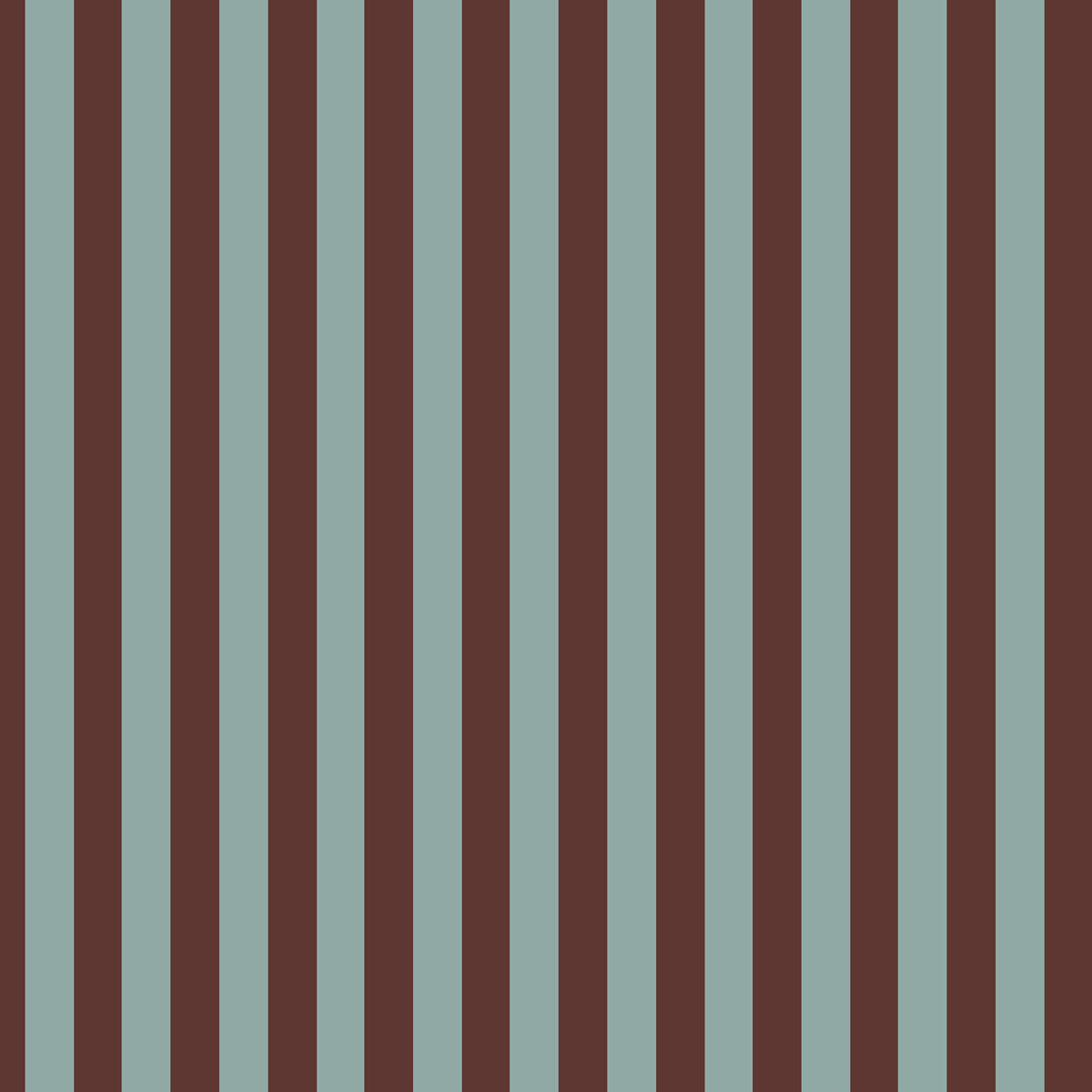 Wide stripes classy brown and mint Wallpaper