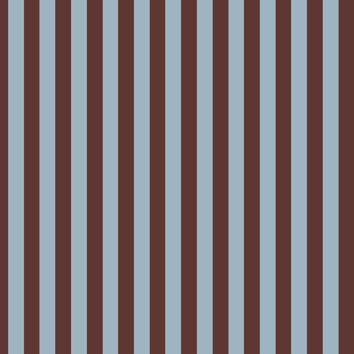 Wide stripes classy brown and misty blue Wallpaper