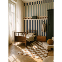 Stripes happy 2 colours navy blue and mint Wallpaper