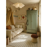 Stripes happy cherry pink and and sunny yellow Wallpaper