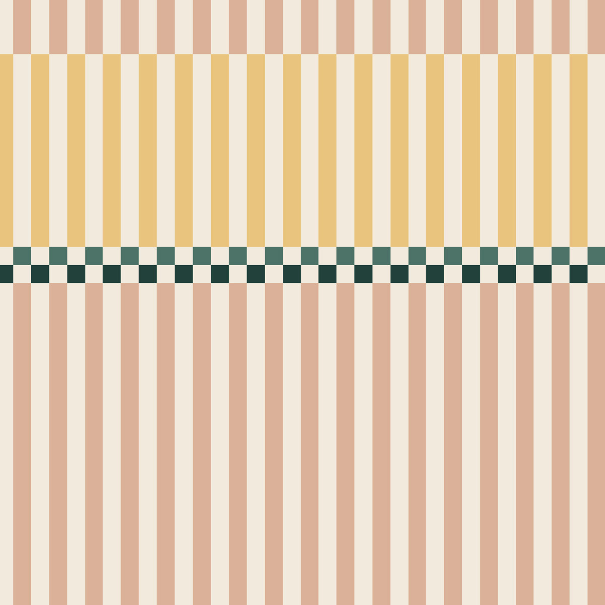 Stripes happy cherry pink and and sunny yellow Wallpaper