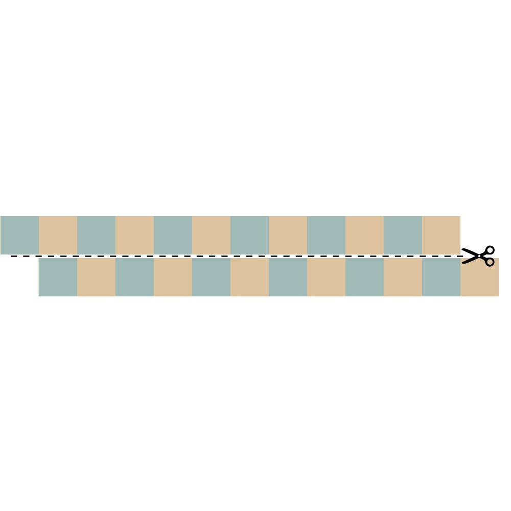 Border Slim Beige Blue