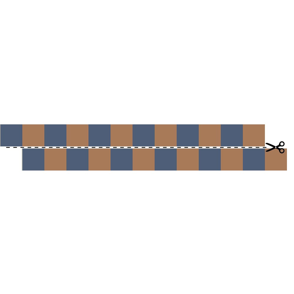 Border Slim Navy Blue Brown