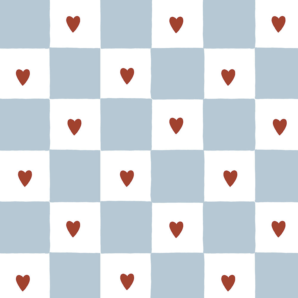 French hearts check Wallpaper