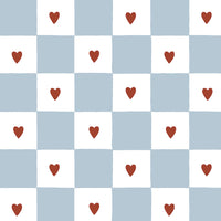 French hearts check Wallpaper