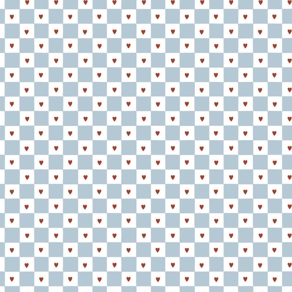 French hearts check Wallpaper