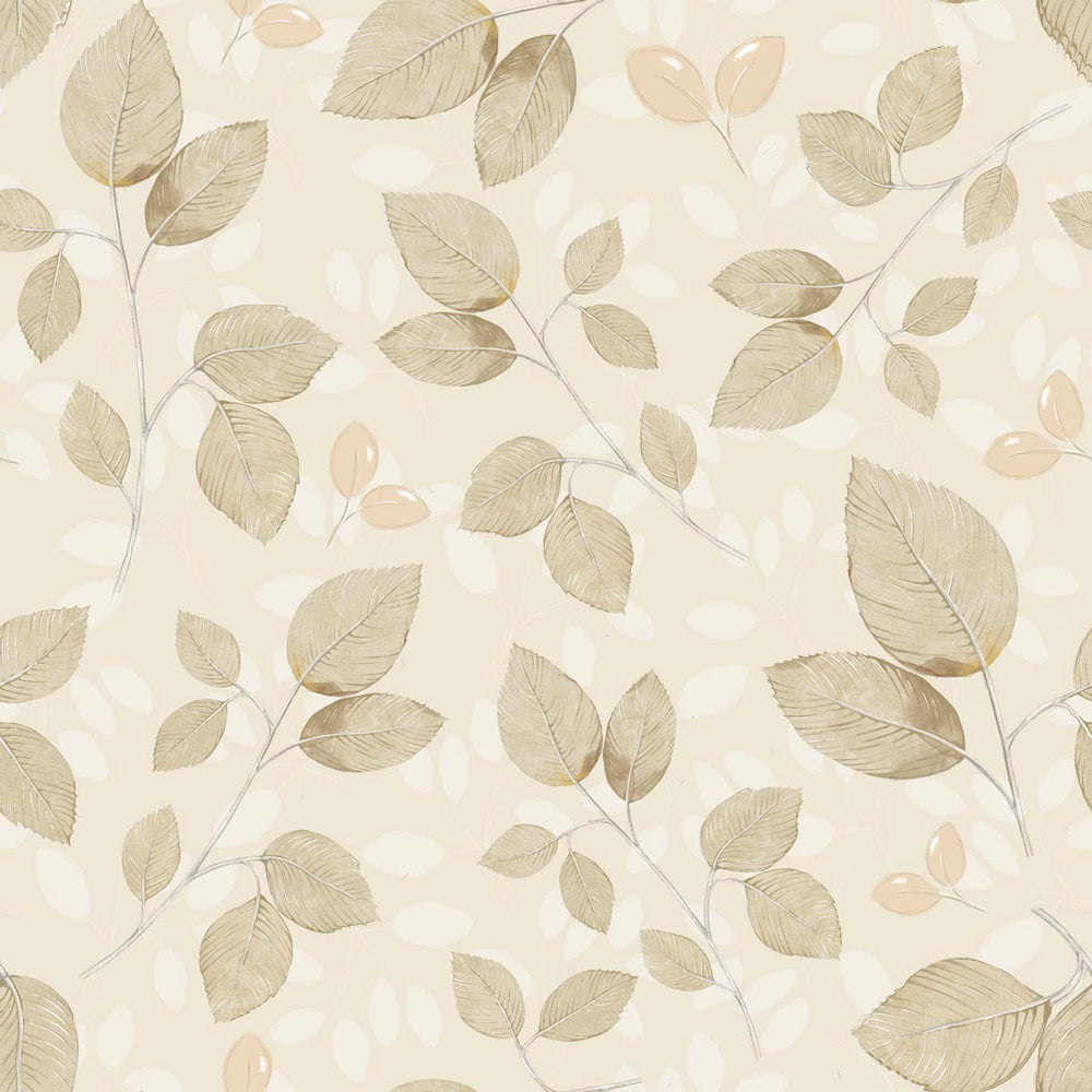 Subtle beige leaves Wallpaper