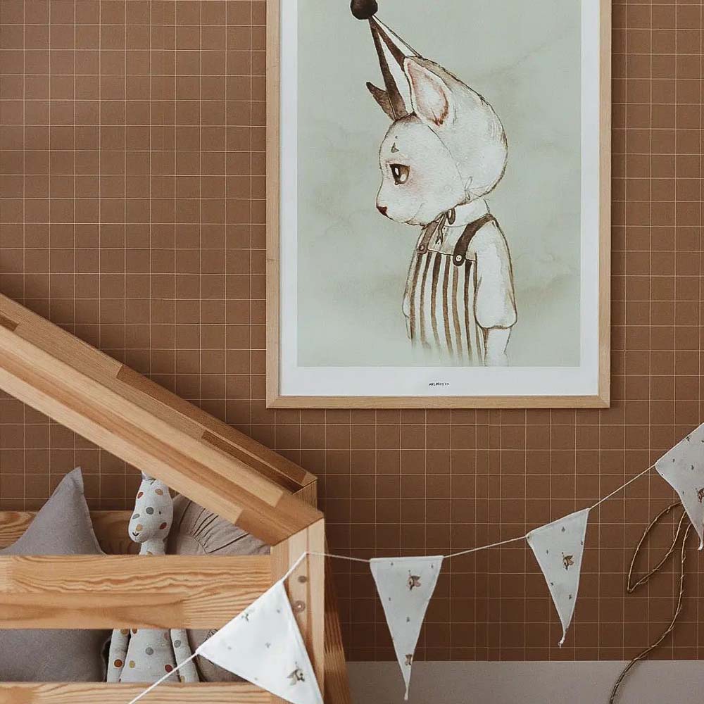 Simple Chec Pattern small cinamon Wallpaper