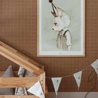 Simple Chec Pattern small cinamon Wallpaper