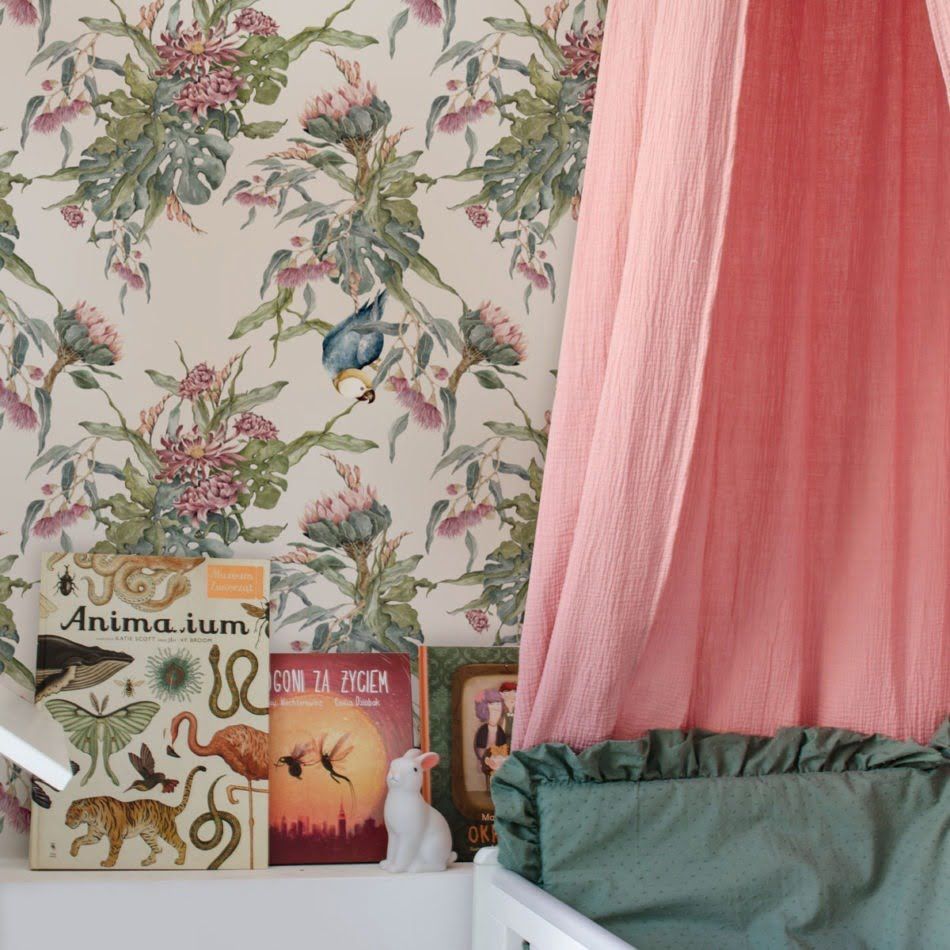 Tropical Parrots Wallpaper Sample