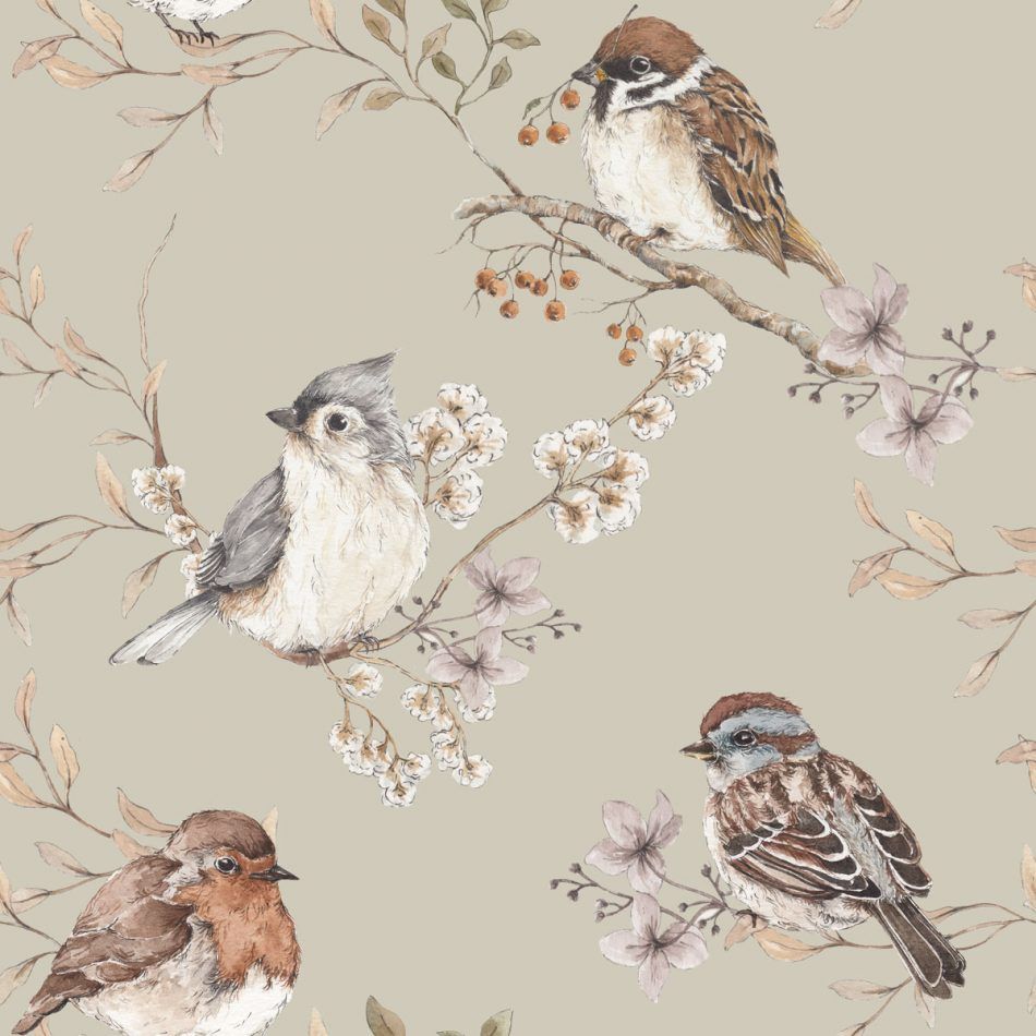 Birds Green Wallpaper