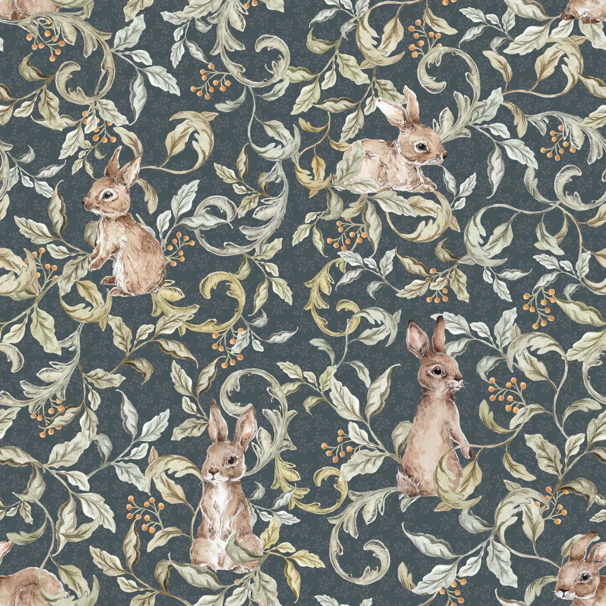 Rabbits Groove Dark wallpaper from Dekornik