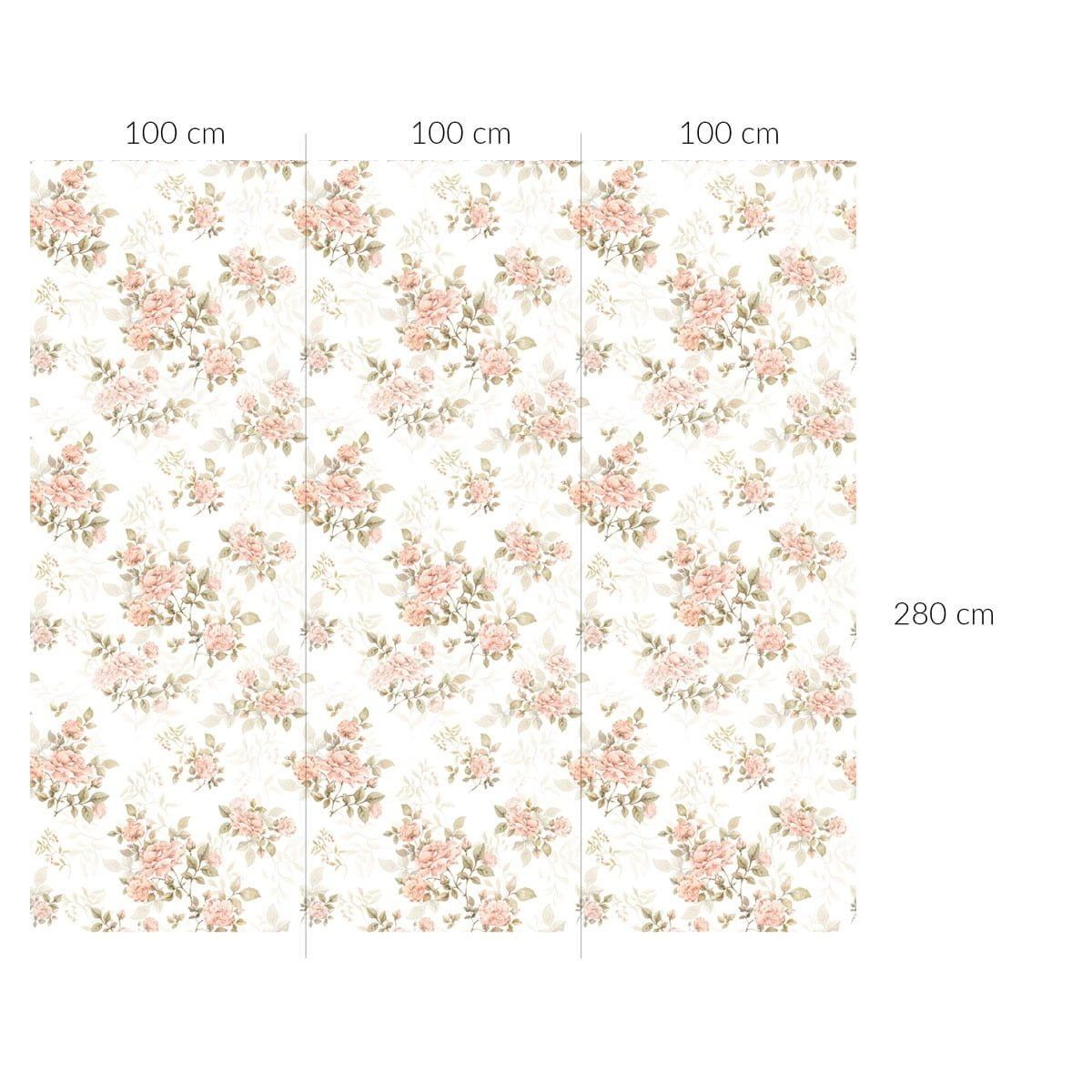 Vintage Rose Pattern Wallpaper