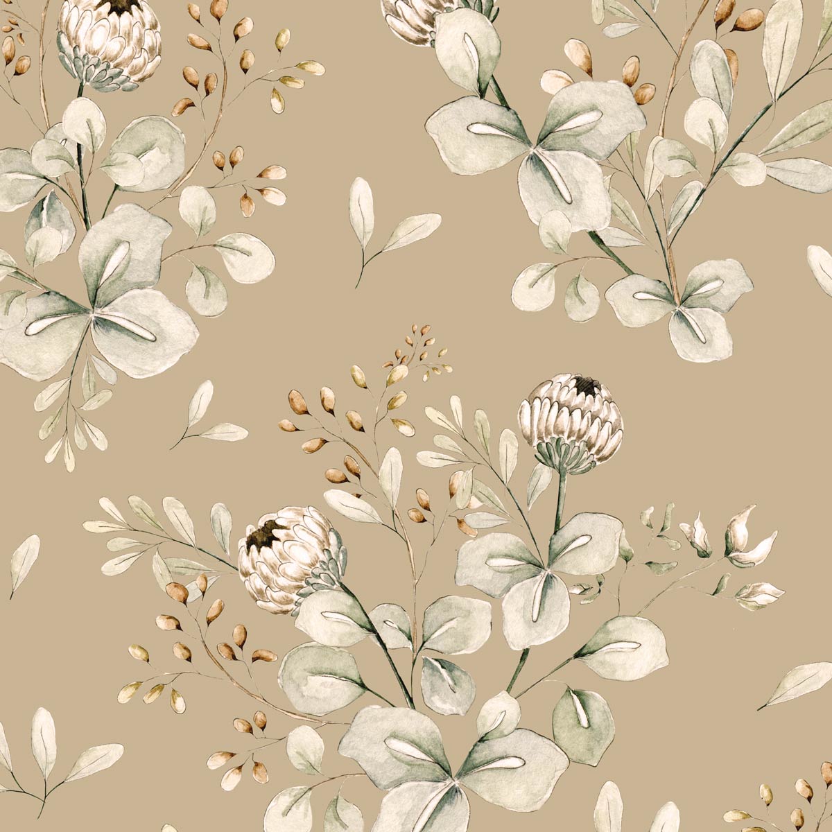 Clover Beige Wallpaper / Return to Innocence