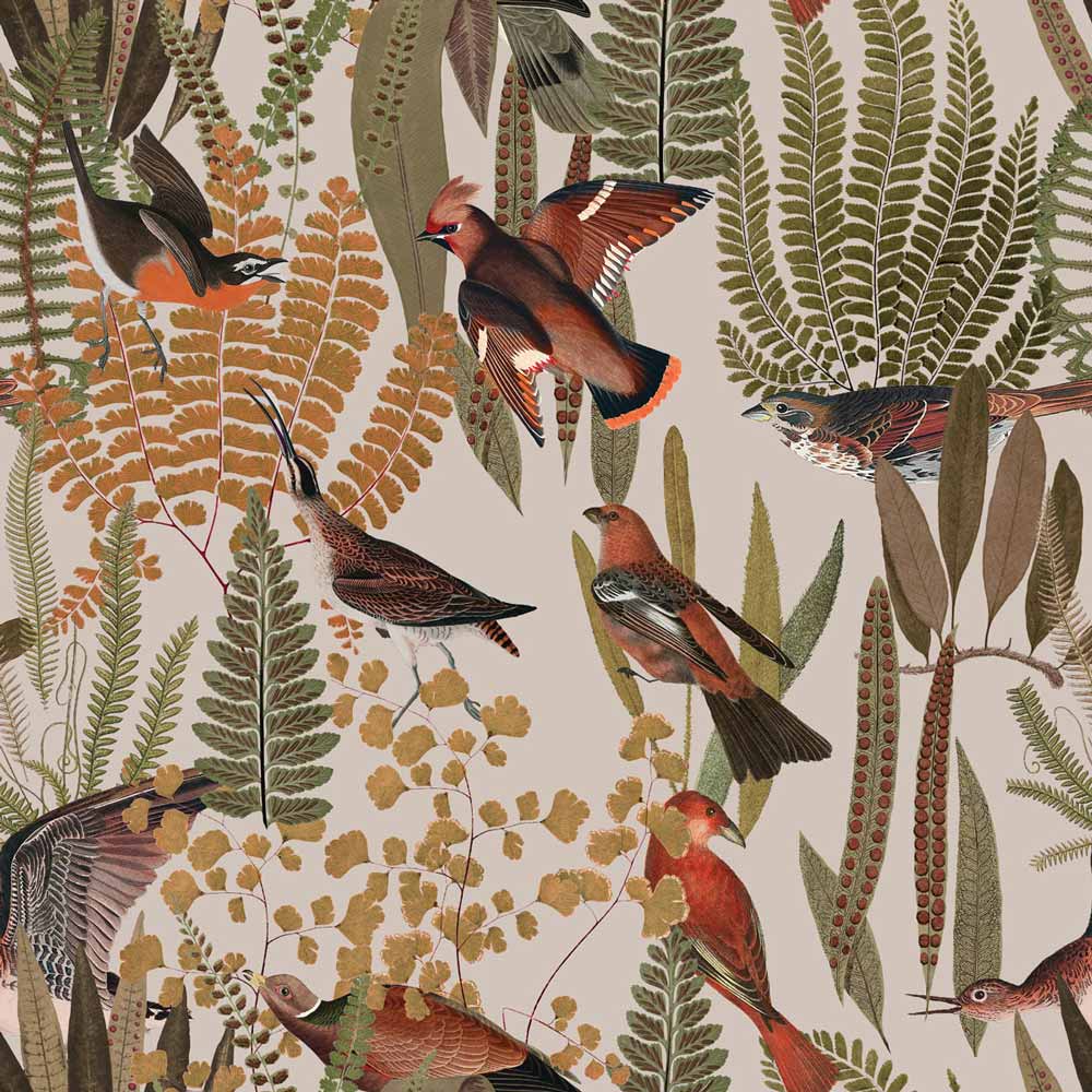 Birds Bush Wallpaper Sample