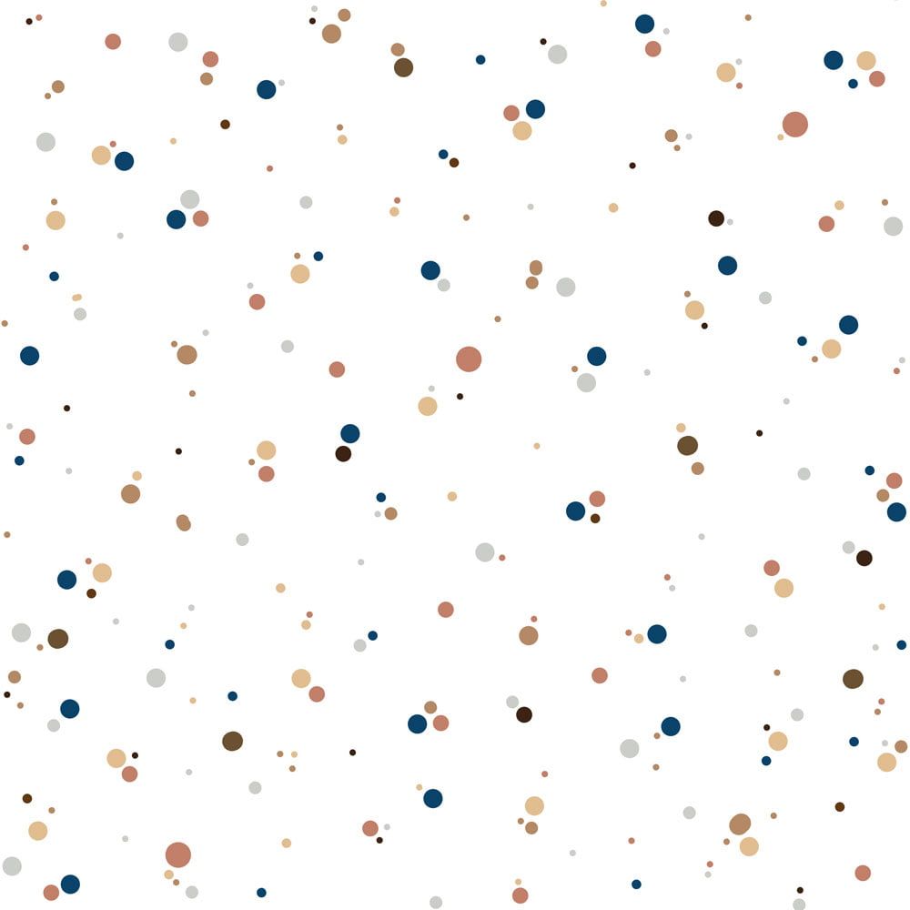 Simple dots minimini cinnamon blue Wallpaper Sample