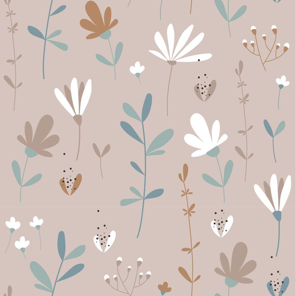 Simple scandinavian spring meadow Wallpaper Sample